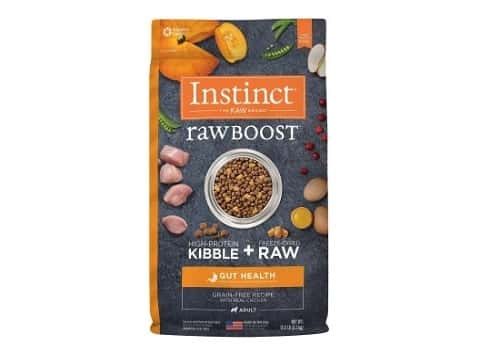 Instinct Raw Boost Gut Health Grain Free Recipe with Real Chicken and Freeze Dried Raw Pieces Adult Dry Dog Food