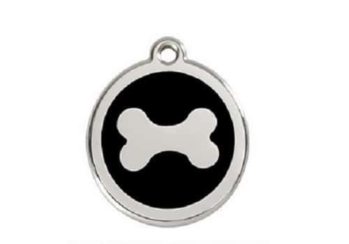 Red Dingo Bone Stainless Steel Personalized Dog and Cat ID Tag